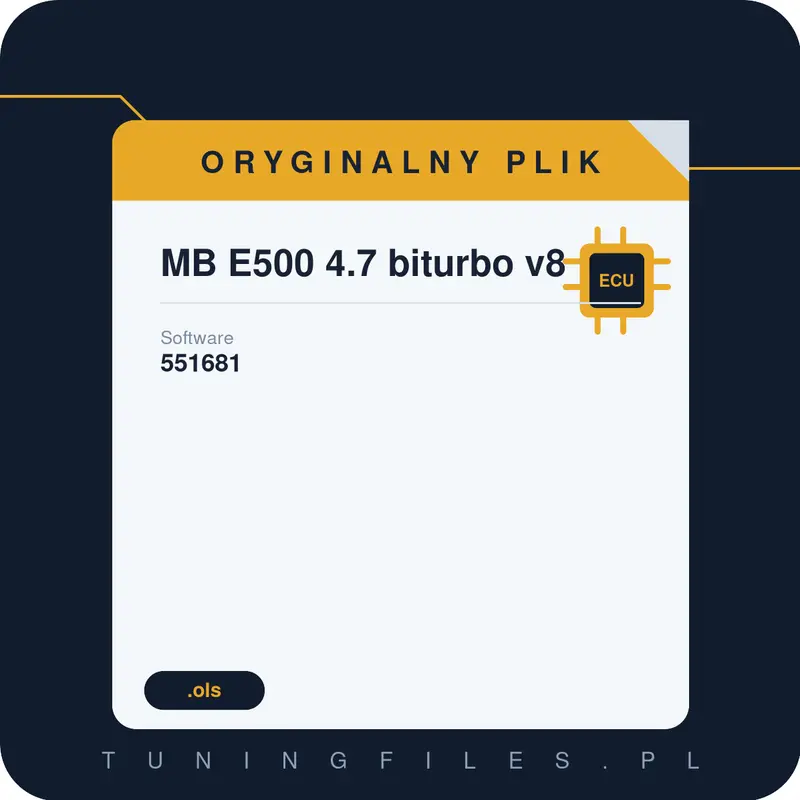 Oryginalny plik MB E500 4.7 biturbo v8 551681