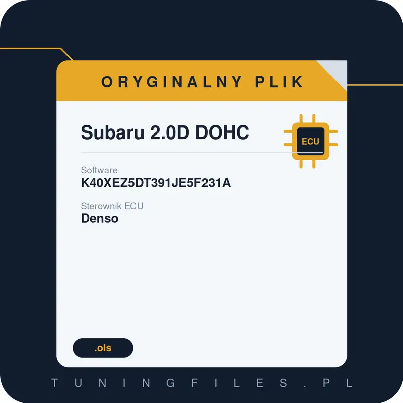 Oryginalny plik Subaru 2.0D DOHC K40XEZ5DT391JE5F231A