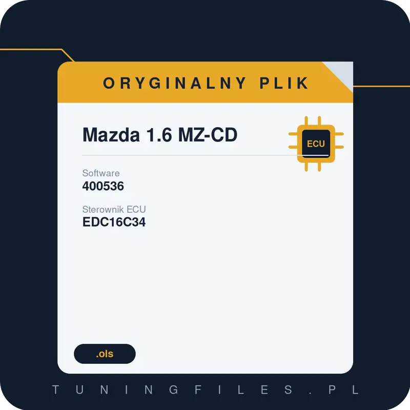 Oryginalny plik Mazda 1.6 MZ-CD 400536