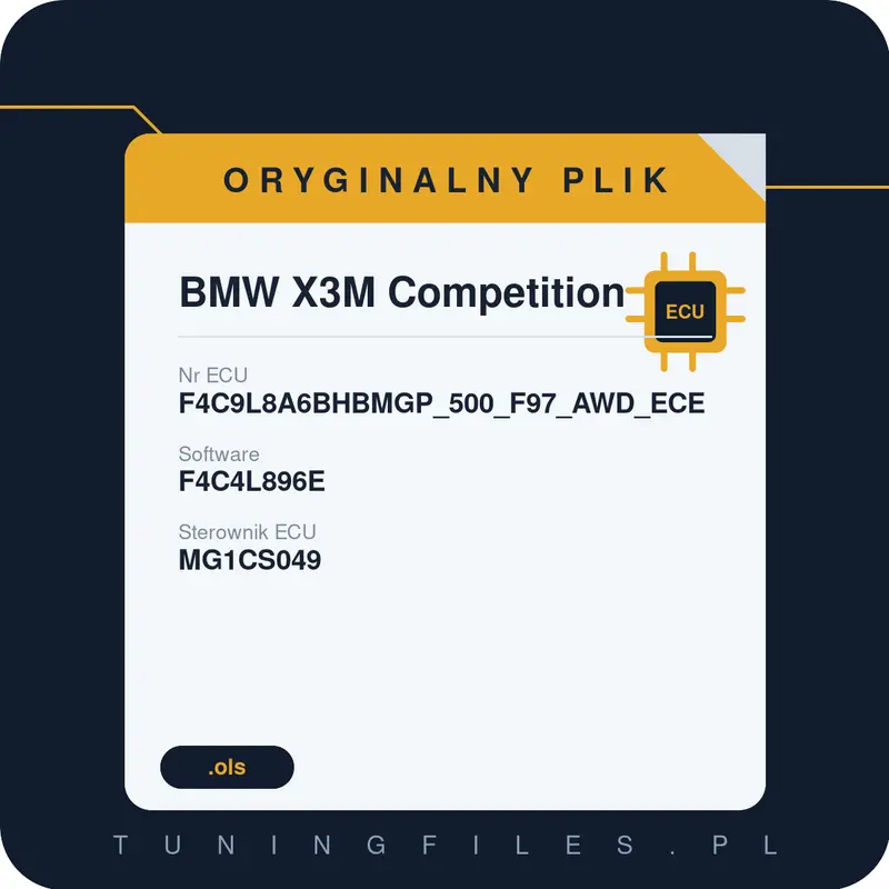 Oryginalny plik BMW X3M Competition F4C4L896E