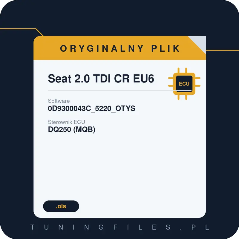 Oryginalny plik Seat 2.0 TDI CR EU6 0D9300043C_5220_OTYS