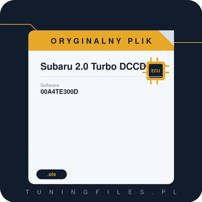 Oryginalny plik Subaru 2.0 Turbo DCCD 00A4TE300D