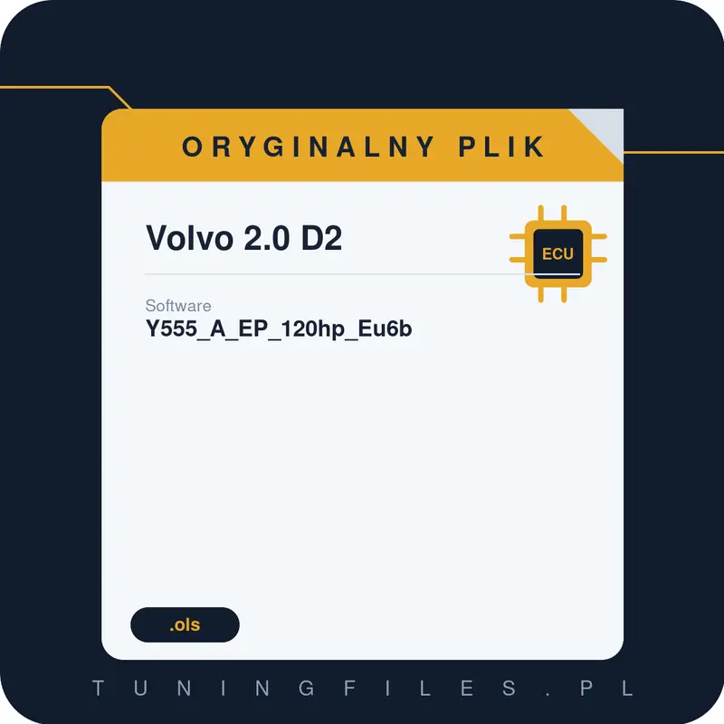 Oryginalny plik Volvo 2.0 D2 Y555_A_EP_120hp_Eu6b