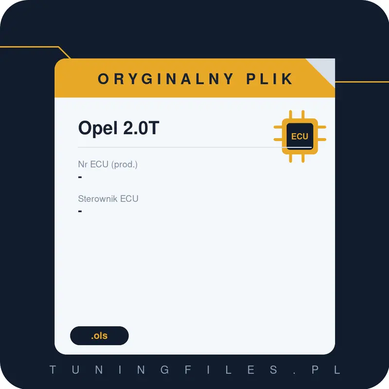 Oryginalny plik Opel 2.0T -