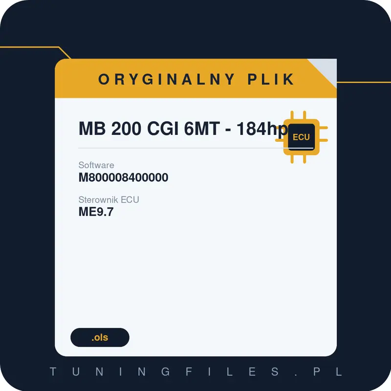 Oryginalny plik MB 200 CGI 6MT - 184hp M800008400000