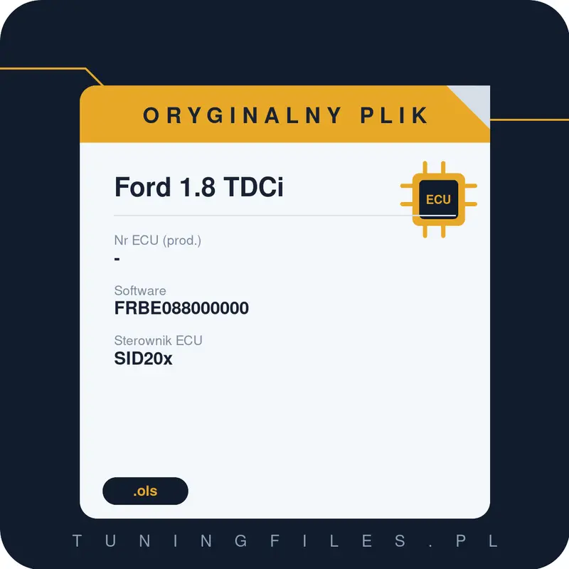 Oryginalny plik Ford 1.8 TDCi - FRBE088000000