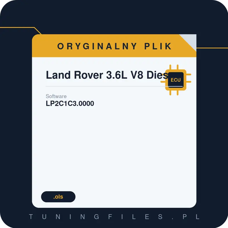 Oryginalny plik Land Rover 3.6L V8 Diesel LP2C1C3.0000