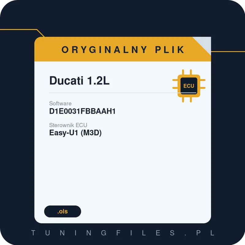 Oryginalny plik Ducati 1.2L D1E0031FBBAAH1