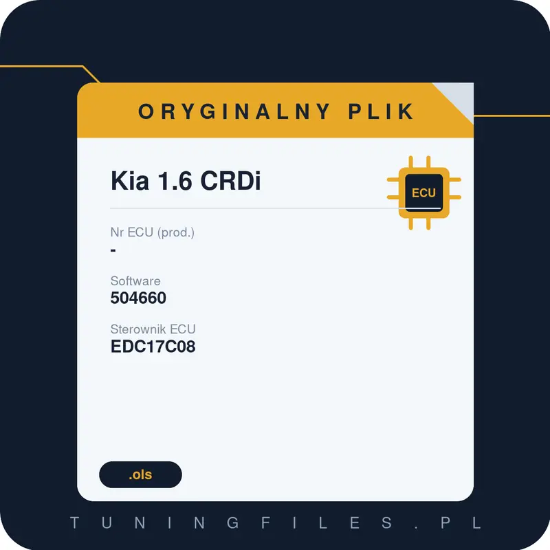 Oryginalny plik Kia 1.6 CRDi - 504660