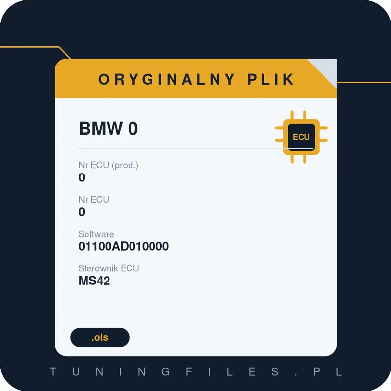 Oryginalny plik BMW 0 0 01100AD010000