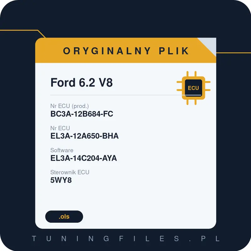 Oryginalny plik Ford 6.2 V8 BC3A-12B684-FC EL3A-14C204-AYA