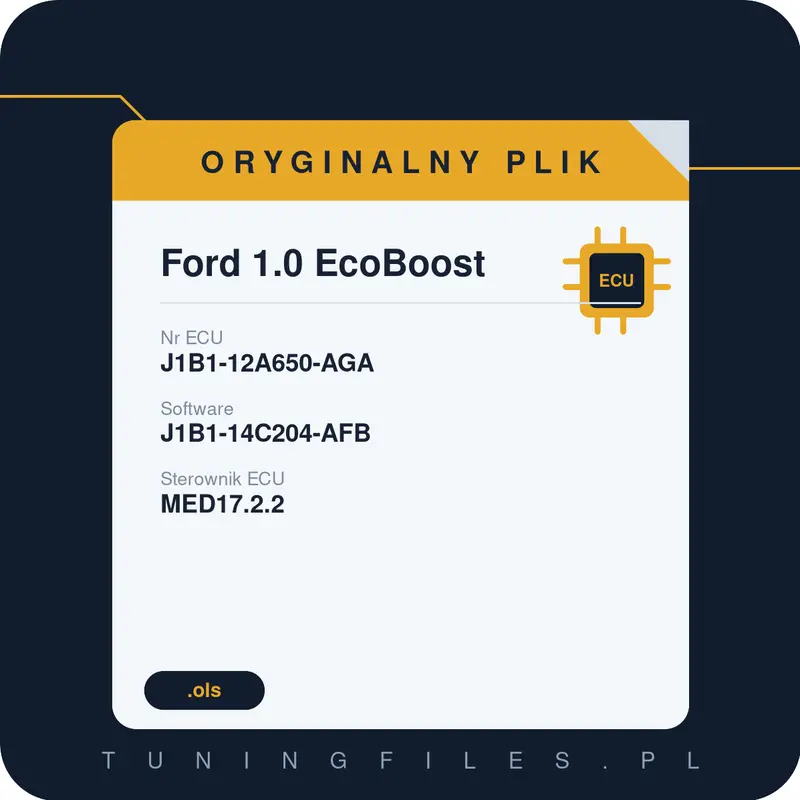 Oryginalny plik Ford 1.0 EcoBoost J1B1-14C204-AFB