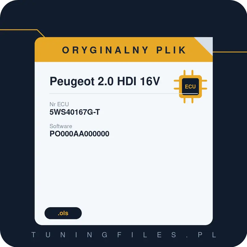 Oryginalny plik Peugeot 2.0 HDI 16V PO000AA000000