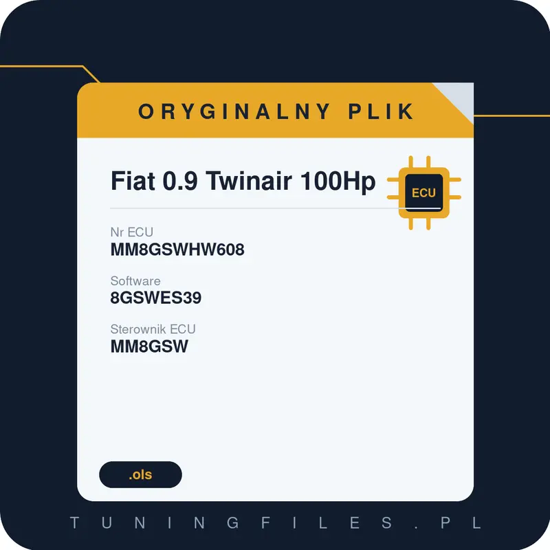 Oryginalny plik Fiat 0.9 Twinair 100Hp 8GSWES39