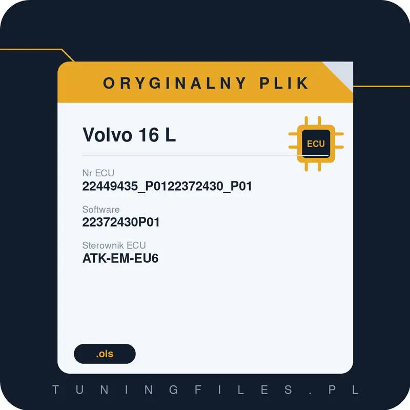 Oryginalny plik Volvo 16 L 22372430P01
