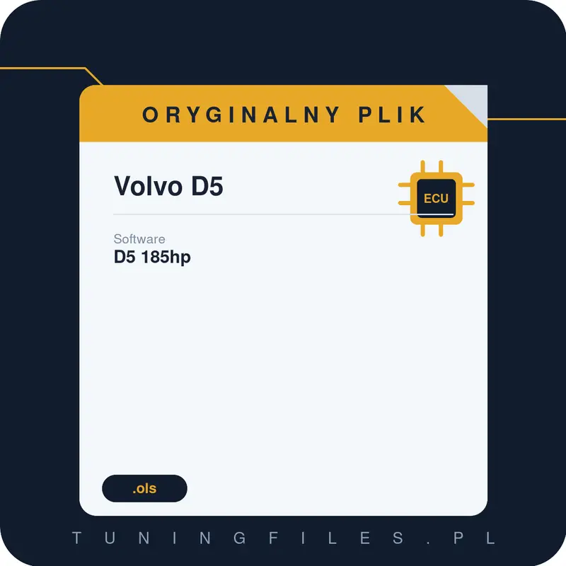 Oryginalny plik Volvo D5 D5 185hp