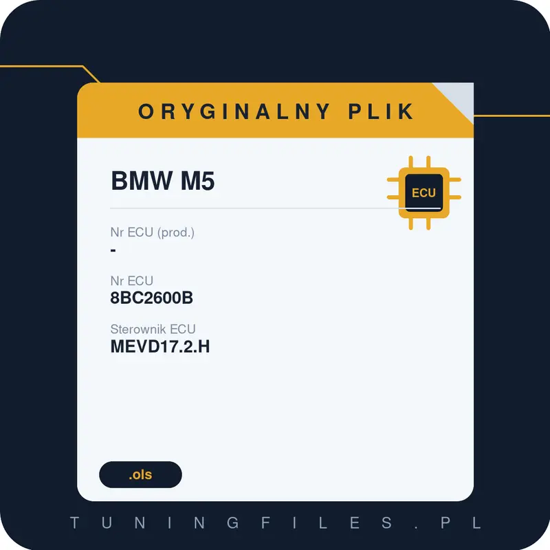 Oryginalny plik BMW M5 -